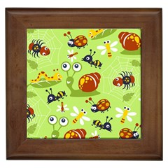 Little-animals-cartoon Framed Tile