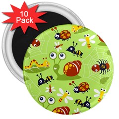 Little-animals-cartoon 3  Magnets (10 Pack)  by Jancukart