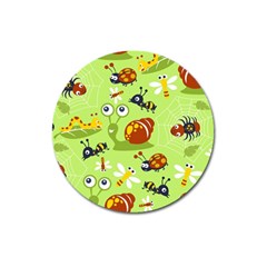 Little-animals-cartoon Magnet 3  (round)