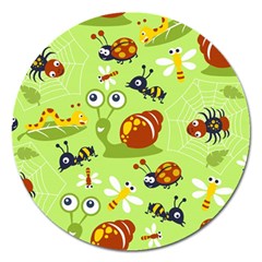 Little-animals-cartoon Magnet 5  (round)