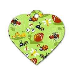 Little-animals-cartoon Dog Tag Heart (one Side)