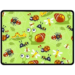 Little-animals-cartoon Fleece Blanket (large) 