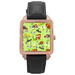 Little-animals-cartoon Rose Gold Leather Watch  by Jancukart