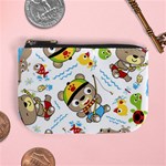 Vector-seamless-pattern-cute-fishing-animals-cartoon Mini Coin Purse Front