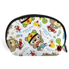 Vector-seamless-pattern-cute-fishing-animals-cartoon Accessory Pouch (large)