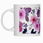 Purple-flower-butterfly-with-watercolor-seamless-pattern White Mug Left