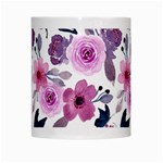 Purple-flower-butterfly-with-watercolor-seamless-pattern White Mug Center