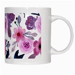 Purple-flower-butterfly-with-watercolor-seamless-pattern White Mug Right