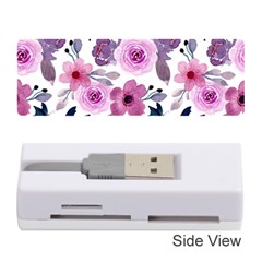 Purple-flower-butterfly-with-watercolor-seamless-pattern Memory Card Reader (stick)