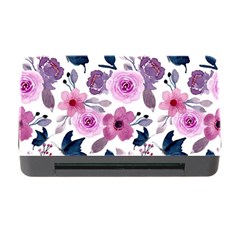 Purple-flower-butterfly-with-watercolor-seamless-pattern Memory Card Reader With Cf