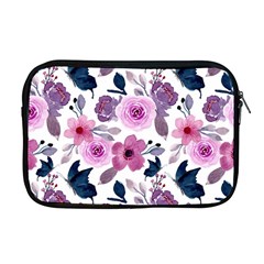 Purple-flower-butterfly-with-watercolor-seamless-pattern Apple Macbook Pro 17  Zipper Case