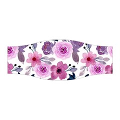 Purple-flower-butterfly-with-watercolor-seamless-pattern Stretchable Headband by Jancukart