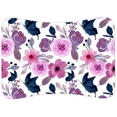 Purple-flower-butterfly-with-watercolor-seamless-pattern Velour Seat Head Rest Cushion