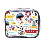 Seamless-pattern-vector-sailing-equipments-cartoon Mini Toiletries Bag (One Side) Front