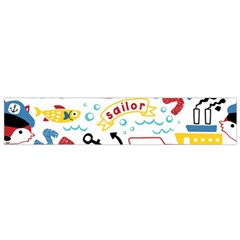 Seamless-pattern-vector-sailing-equipments-cartoon Small Flano Scarf