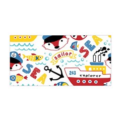 Seamless-pattern-vector-sailing-equipments-cartoon Yoga Headband