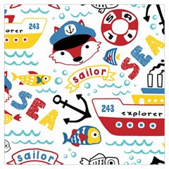 Seamless-pattern-vector-sailing-equipments-cartoon Lightweight Scarf  by Jancukart