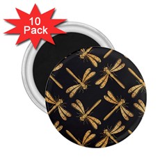 Golden-dragonfly-seamless-pattern-textile-design-wallpaper-wrapping-paper-scrapbooking 2 25  Magnets (10 Pack) 