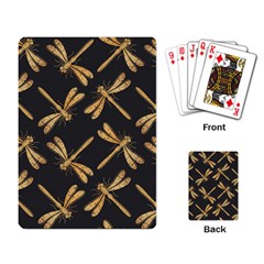 Golden-dragonfly-seamless-pattern-textile-design-wallpaper-wrapping-paper-scrapbooking Playing Cards Single Design (rectangle)