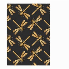 Golden-dragonfly-seamless-pattern-textile-design-wallpaper-wrapping-paper-scrapbooking Small Garden Flag (two Sides) by Jancukart