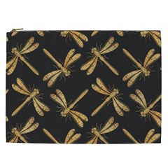 Golden-dragonfly-seamless-pattern-textile-design-wallpaper-wrapping-paper-scrapbooking Cosmetic Bag (xxl) by Jancukart