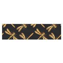 Golden-dragonfly-seamless-pattern-textile-design-wallpaper-wrapping-paper-scrapbooking Oblong Satin Scarf (16  X 60 )