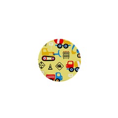 Seamless-pattern-vector-industrial-vehicle-cartoon 1  Mini Buttons