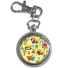 Seamless-pattern-vector-industrial-vehicle-cartoon Key Chain Watches by Jancukart