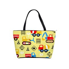 Seamless-pattern-vector-industrial-vehicle-cartoon Classic Shoulder Handbag