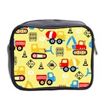 Seamless-pattern-vector-industrial-vehicle-cartoon Mini Toiletries Bag (Two Sides) Back