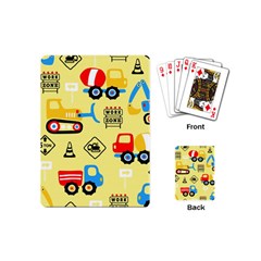 Seamless-pattern-vector-industrial-vehicle-cartoon Playing Cards Single Design (mini) by Jancukart