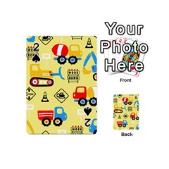 Seamless-pattern-vector-industrial-vehicle-cartoon Playing Cards 54 Designs (mini)