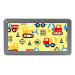 Seamless-pattern-vector-industrial-vehicle-cartoon Memory Card Reader (Mini) Front