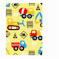 Seamless-pattern-vector-industrial-vehicle-cartoon Large Garden Flag (two Sides) by Jancukart