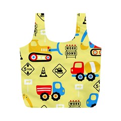 Seamless-pattern-vector-industrial-vehicle-cartoon Full Print Recycle Bag (m) by Jancukart