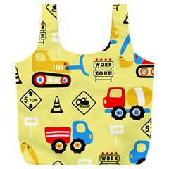 Seamless-pattern-vector-industrial-vehicle-cartoon Full Print Recycle Bag (xxxl)