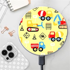 Seamless-pattern-vector-industrial-vehicle-cartoon Wireless Charger