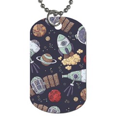 Hand-drawn-pattern-space-elements-collection Dog Tag (one Side)