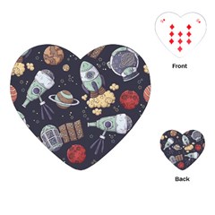 Hand-drawn-pattern-space-elements-collection Playing Cards Single Design (heart)