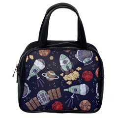 Hand-drawn-pattern-space-elements-collection Classic Handbag (one Side)