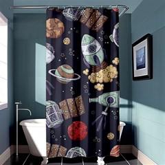 Hand-drawn-pattern-space-elements-collection Shower Curtain 36  X 72  (stall)  by Jancukart