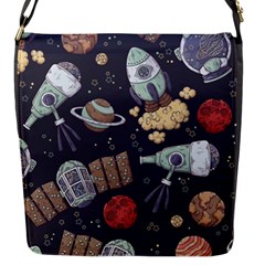 Hand-drawn-pattern-space-elements-collection Flap Closure Messenger Bag (s) by Jancukart