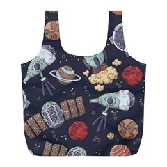 Hand-drawn-pattern-space-elements-collection Full Print Recycle Bag (l)