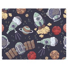 Hand-drawn-pattern-space-elements-collection Double Sided Flano Blanket (medium) 