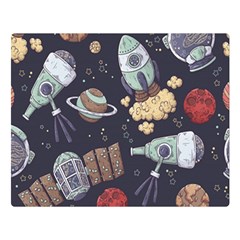 Hand-drawn-pattern-space-elements-collection Double Sided Flano Blanket (large) 