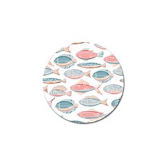 Hand-drawn-seamless-pattern-with-cute-fishes-doodle-style-pink-blue-colors Golf Ball Marker