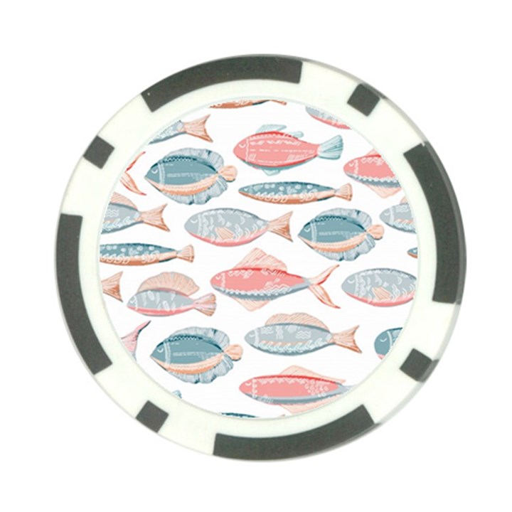 Hand-drawn-seamless-pattern-with-cute-fishes-doodle-style-pink-blue-colors Poker Chip Card Guard