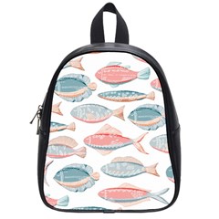 Hand-drawn-seamless-pattern-with-cute-fishes-doodle-style-pink-blue-colors School Bag (small)