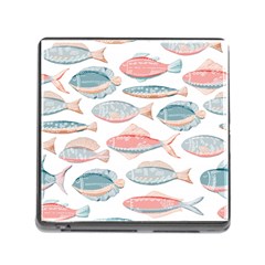 Hand-drawn-seamless-pattern-with-cute-fishes-doodle-style-pink-blue-colors Memory Card Reader (square 5 Slot)