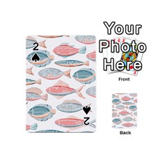 Hand-drawn-seamless-pattern-with-cute-fishes-doodle-style-pink-blue-colors Playing Cards 54 Designs (mini)